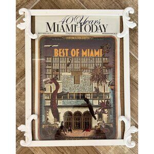 Handcrafted Framed Miami Today Newspaper With Pamela Reeves Designs Poster